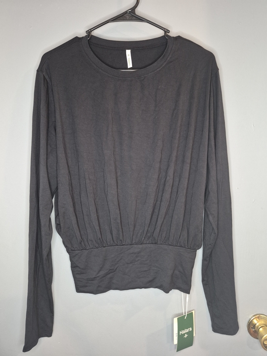 HALARA Tops - HALARA Black Long Sleeve Cinched Waist Top